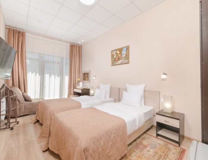 Стандарт Корпус Персей, Стандарт 2-местный 1-комнатный с видом на Море/ Бассейн - Санаторий «Эллада» (Каникулы в Анапе) ФНС